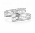 Sterling Silver Cubic Zirconia Adjustable Ring