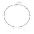 Sterling Silver Double Layered Ball Anklet